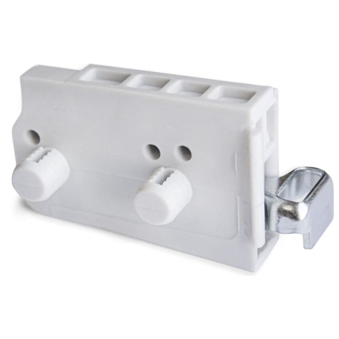 Ferrures à visser pour éléments hauts, Hook, droite, Acier et Plastique, Gris - EMUCA - 8921621