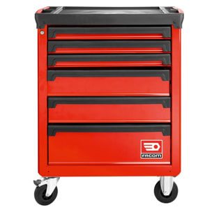 FACOM Servante d'atelier métal 6 Tiroirs Rouge ROLL.6M3APF