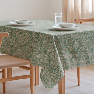 Mantel estampado antimanchas NIKOL VERDE