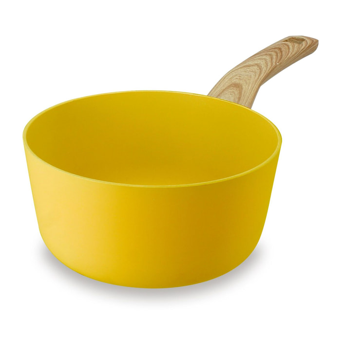 Casserole en revêtement céramique 18cm jaune - tous feux COLORAMA