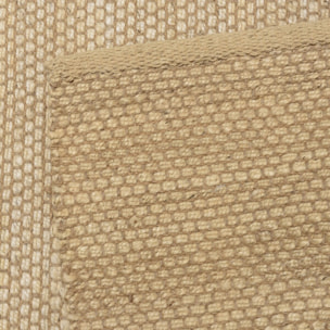 QUENTIN - Tapis rectangulaire 200x290cm en jute et coton beige