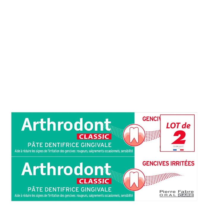 Arthrodont Classic - Duo Pâte Dentifrice Gingivale Gencives Sensibles 2 X 75 ml