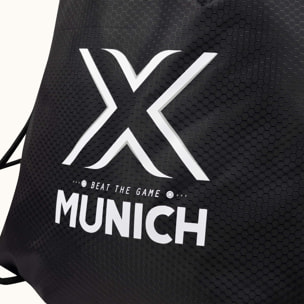 Mochila de Cuerdas Deportiva Negra con Logotipo Frontal GYMSACK BLACK
