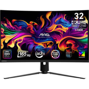 Ecran PC Gamer MSI MAG 321CUP 32" Incurvé 4K 165Hz QD-OLED HDR True Black 400 HDMI 2.1 USB-C 15W