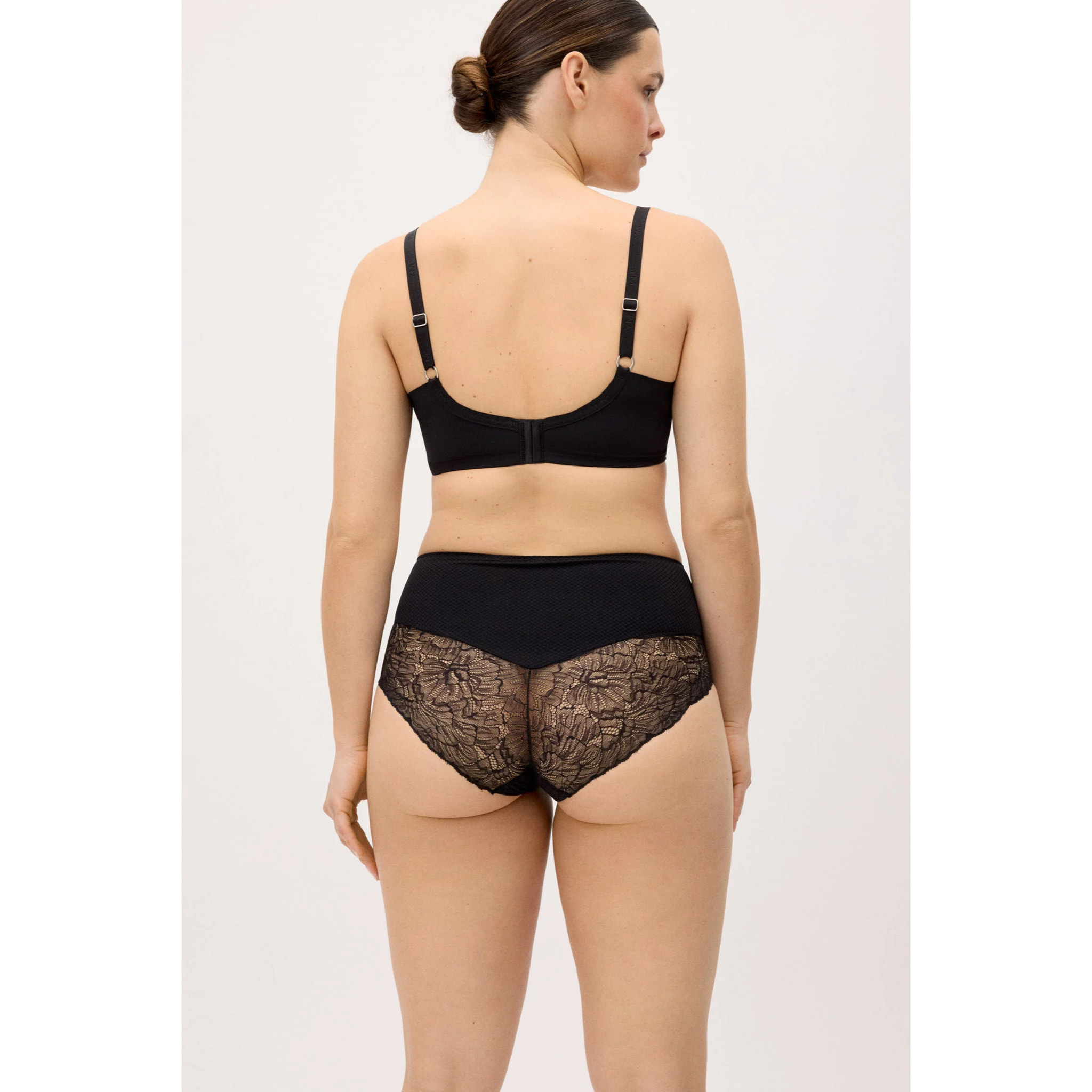Slip vita alta donna Nero
