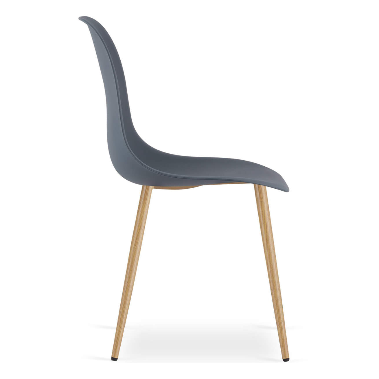 Set di 2 sedie WAT scandinave grigio ardesia e legno