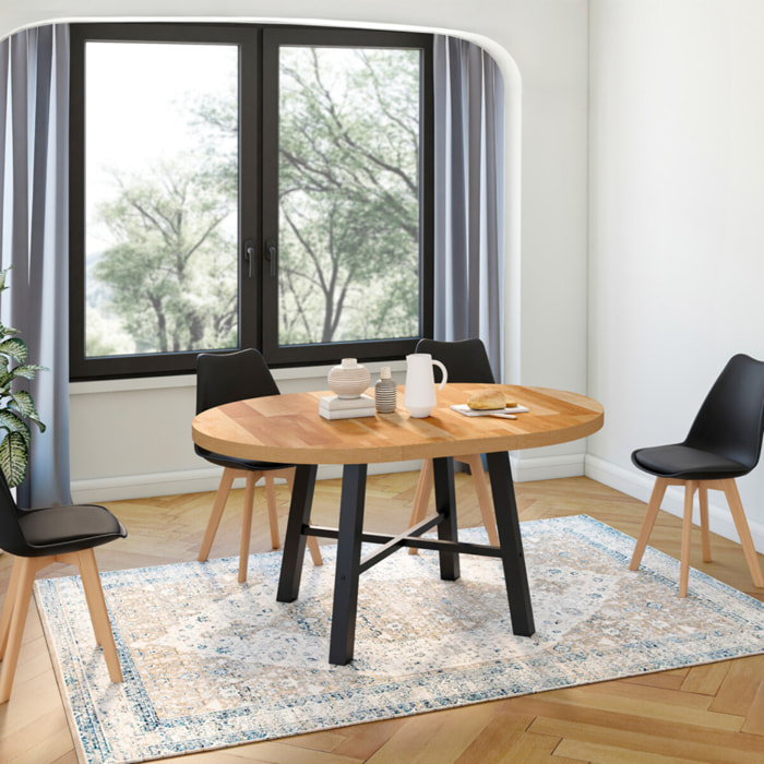 Table à manger ronde extensible Mathilde Ø110-150cm