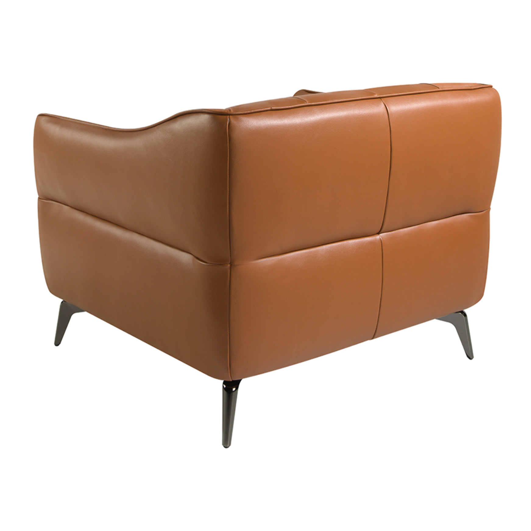 Sillón Angel Cerda tapizado en piel de vacuno 103x95x77cm