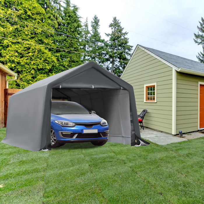 Tente garage carport dim. 5L x 3l x 2,4H m acier galvanisé robuste