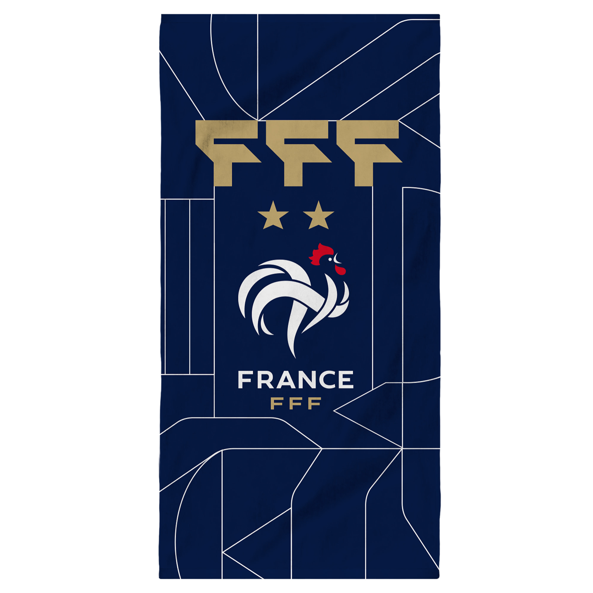 Serviette de bain et de plage imprimée 100% coton, FFF CONSTRUCTION