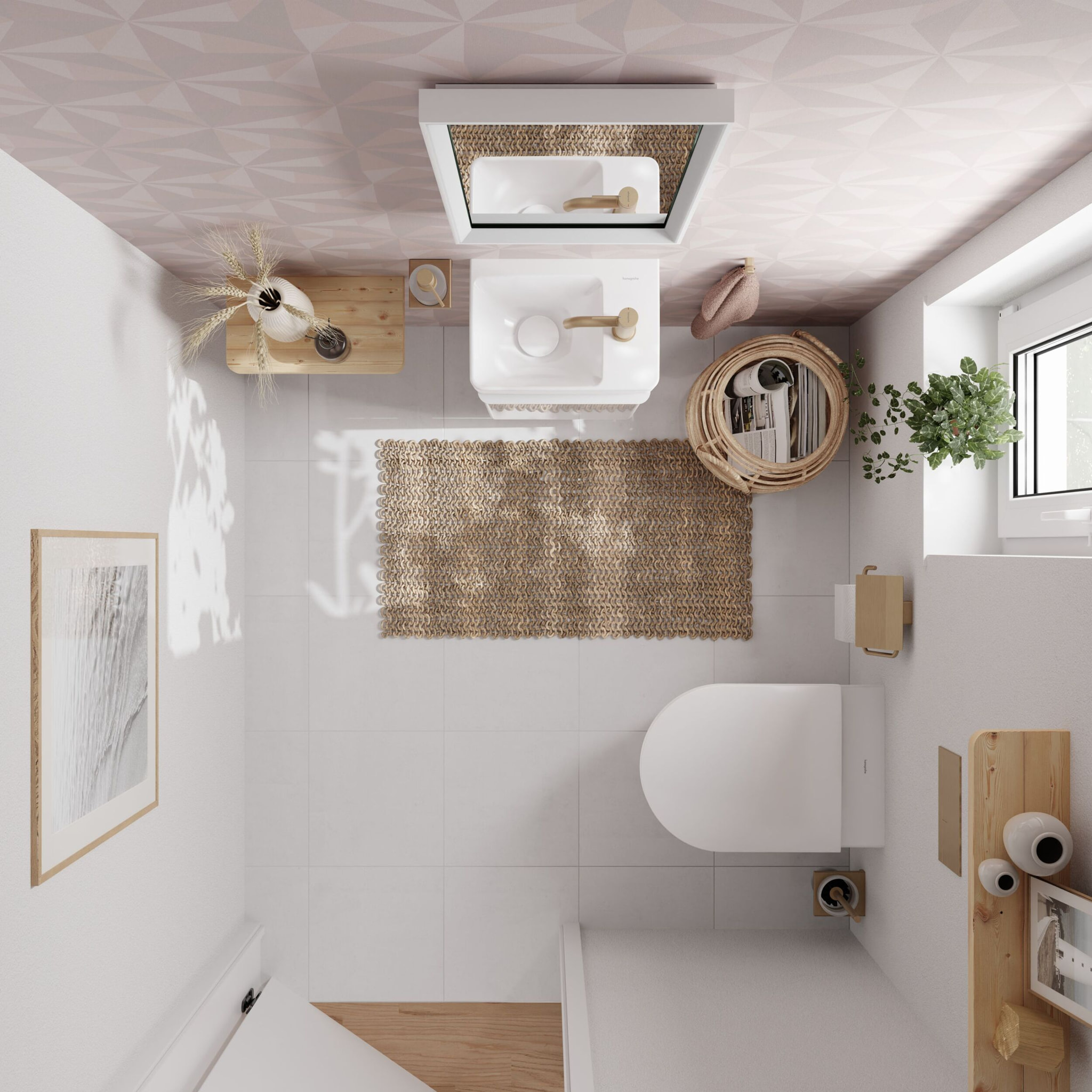 Mitigeur lavabo Tecturis S 80 Ecosmart+ Bronze brossé