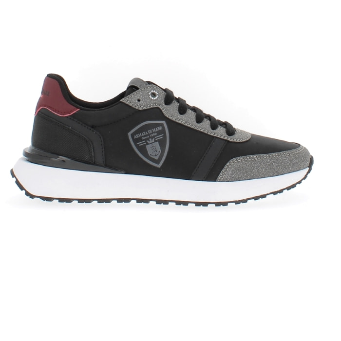 Armata di Mare Scarpe Uomo Sneakers Casual Stringate con Soletta Rimovibile in Memory Foam AMU W23D438 Dk Grey Black