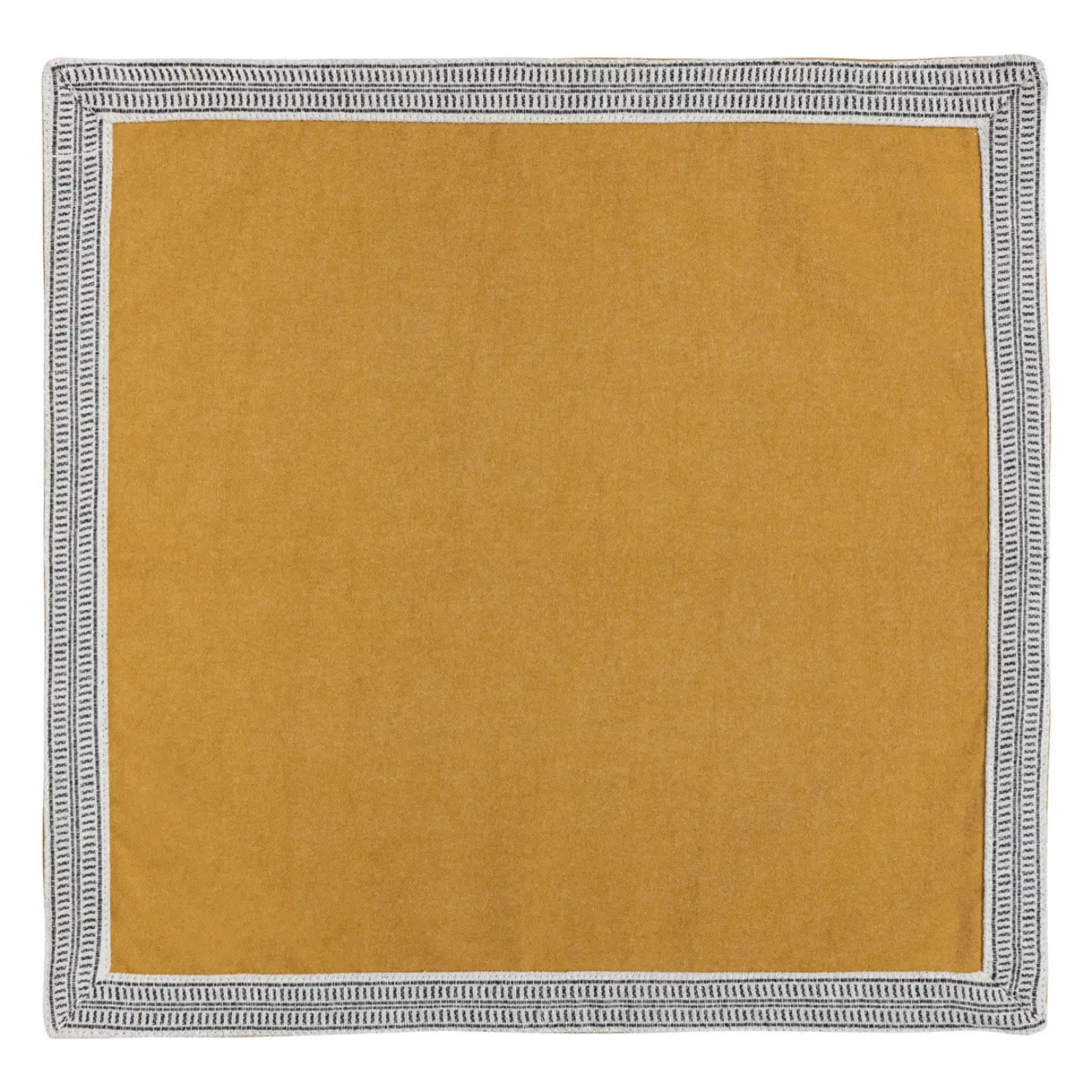 Ensemble nappe et 6 serviettes Inuit coton jaune ocre 250x150cm