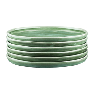 Assiette MAGMA Ø27cm - 6 pièces - Menthe