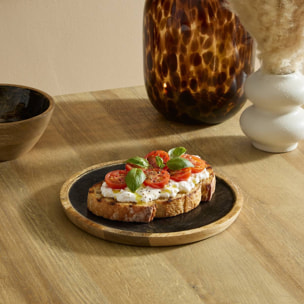 Assiette de présentation Ava ronde D.23cm noir