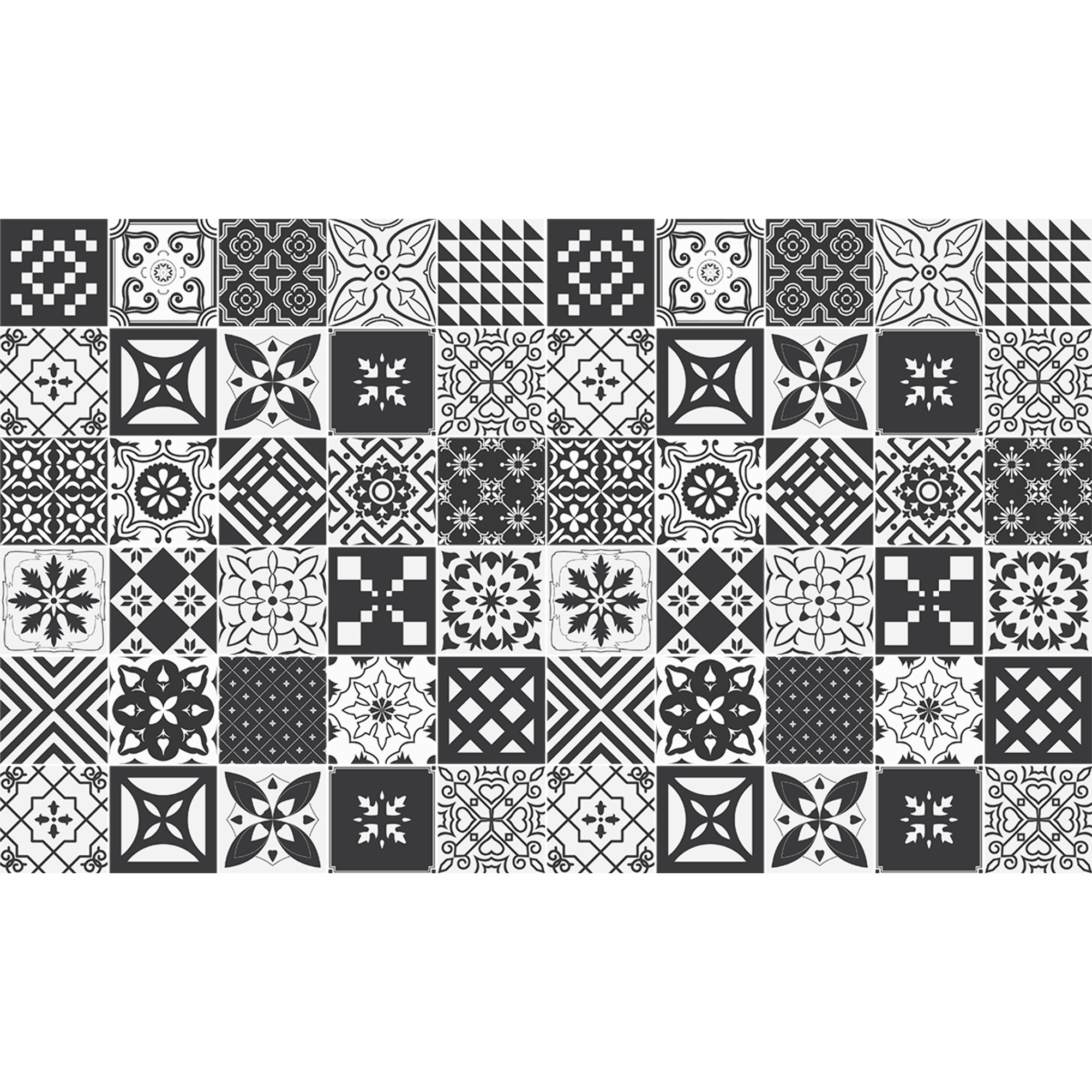 Stickers muraux - Sticker Mural Carrelage adhésif Cuisine Salle de Bain - 60 STICKERS CARRELAGES AZULEJOS SIMONZO