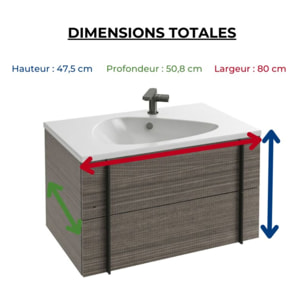Meuble vasque Nouvelle Vague Chêne