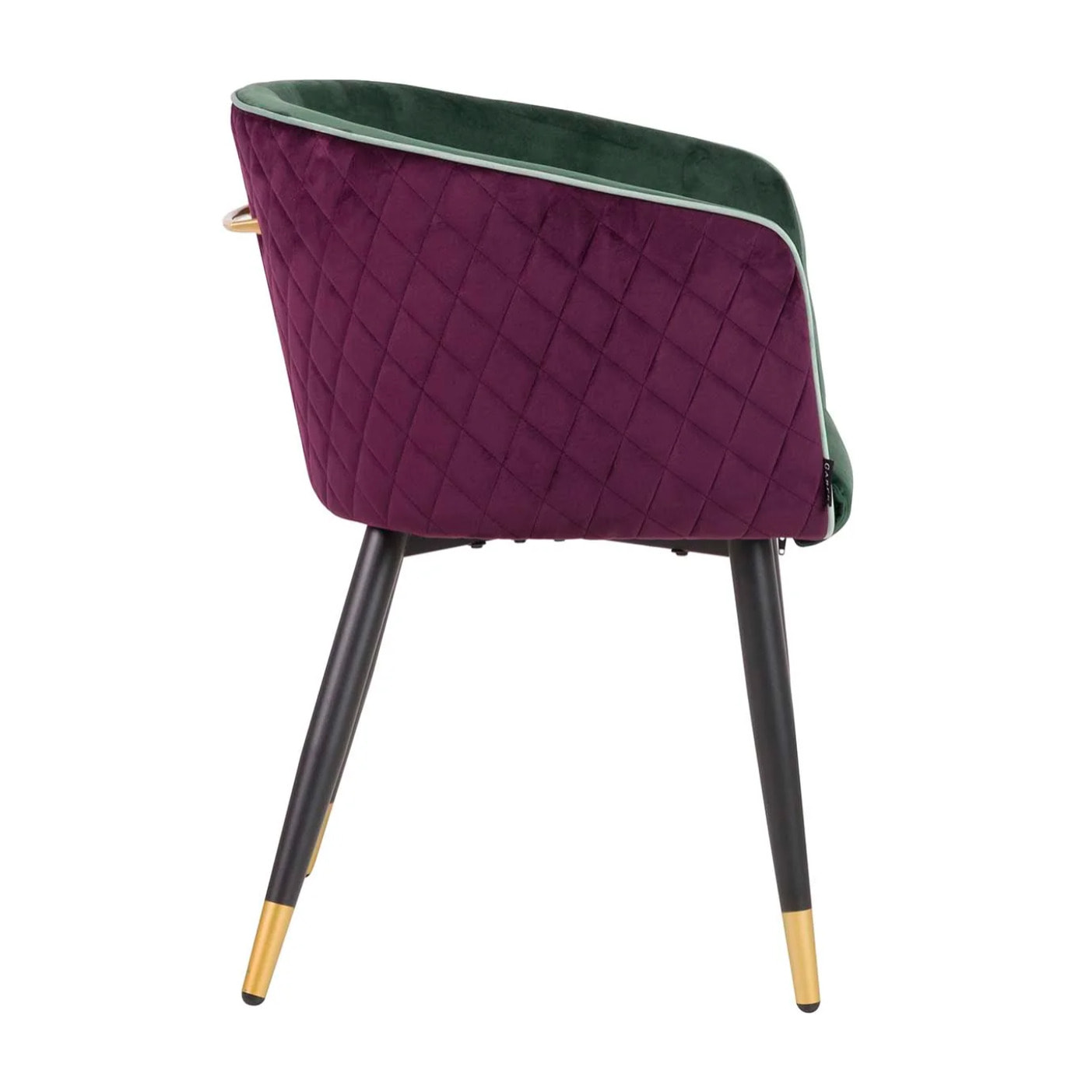 Silla Velvet Morado Y Verde 55x55x76 Cm