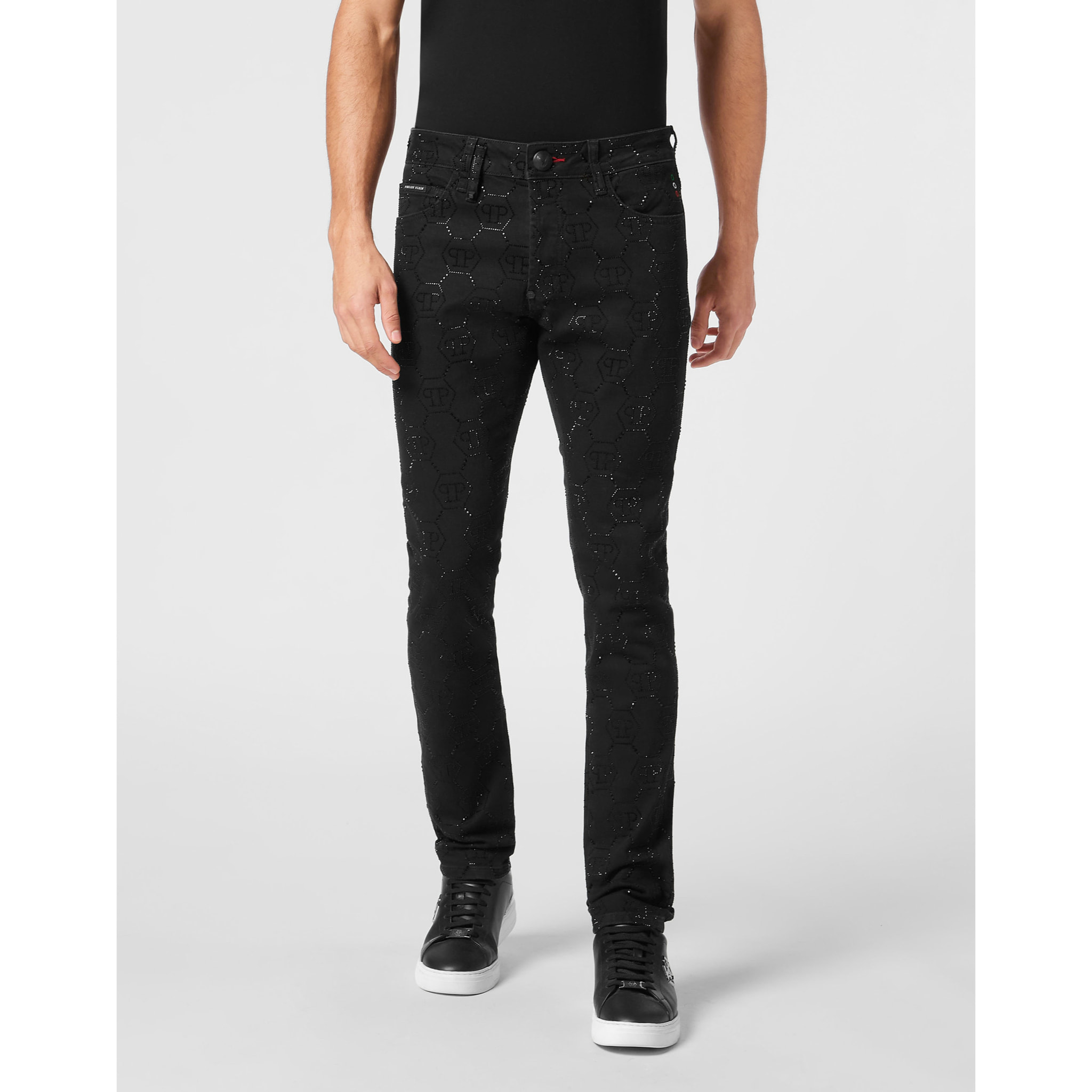 PHILIPP PLEIN Vaqueros de corte recto MONOGRAM