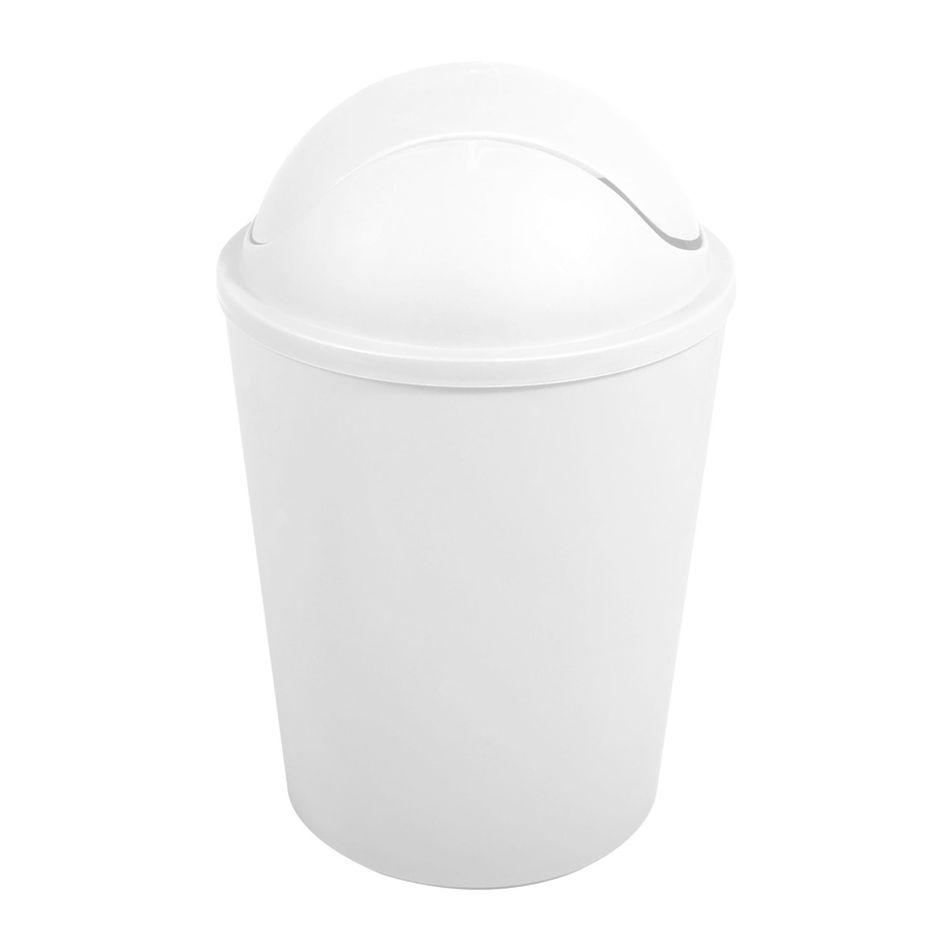 Cubo de Basura "AKO" 5,5L con tapa abatible Blanca