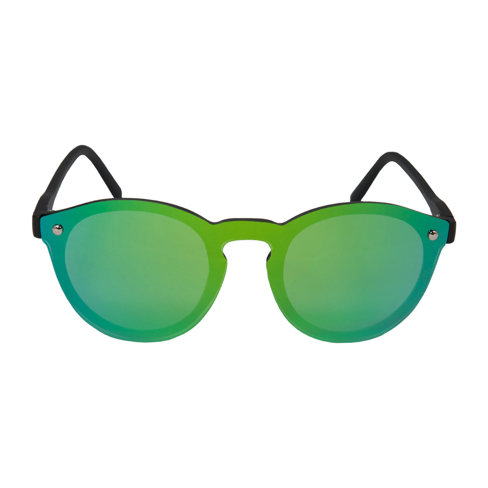 Gafas de sol PALO ALTO RIGA - Negro mate / Plana verde revo