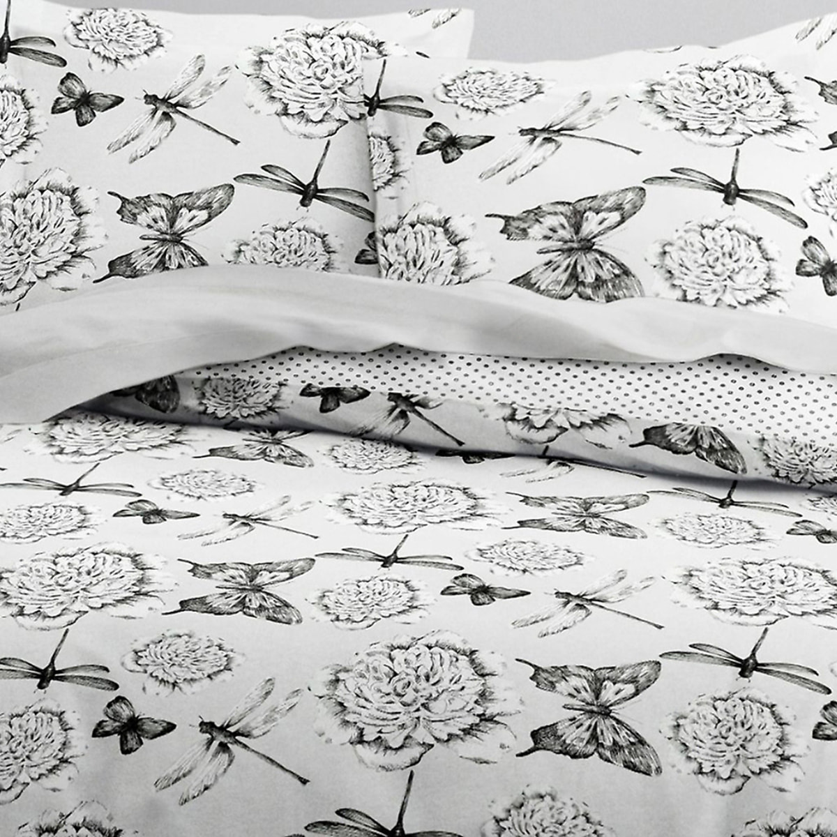 Parure Housse De Couette 3pcs 100% coton 57fils Blanc