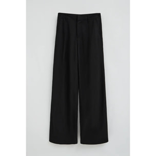 Pantalón negro de corte recto con logo Polo Club