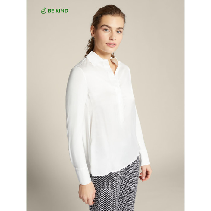 Elena Mirò - Camiseta de viscosa ECOVERO™ - Blanco