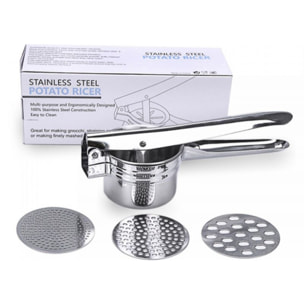 Presse-purée en acier inoxydable Herzberg HG8111
