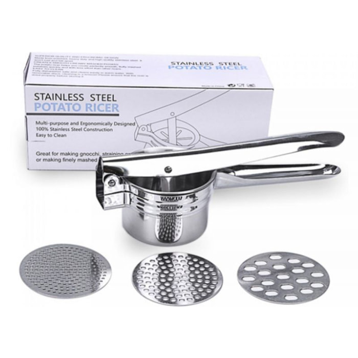 Presse-purée en acier inoxydable Herzberg HG8111