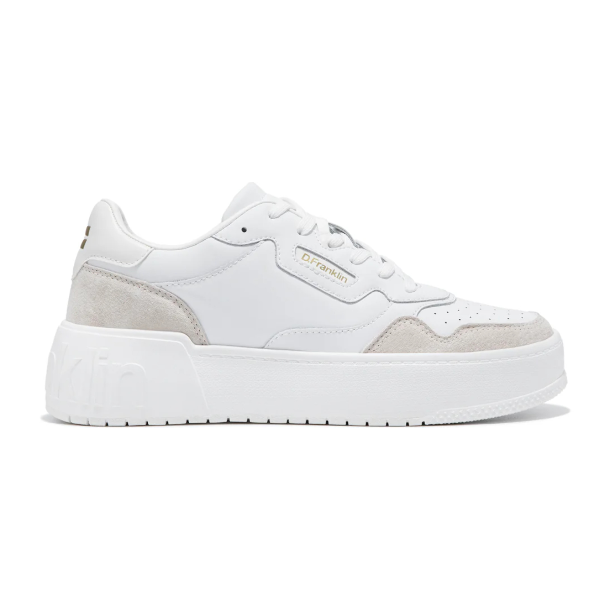 Zapatillas Deportivas Casual Hombre Court Basic Leather Blanco D.Franklin