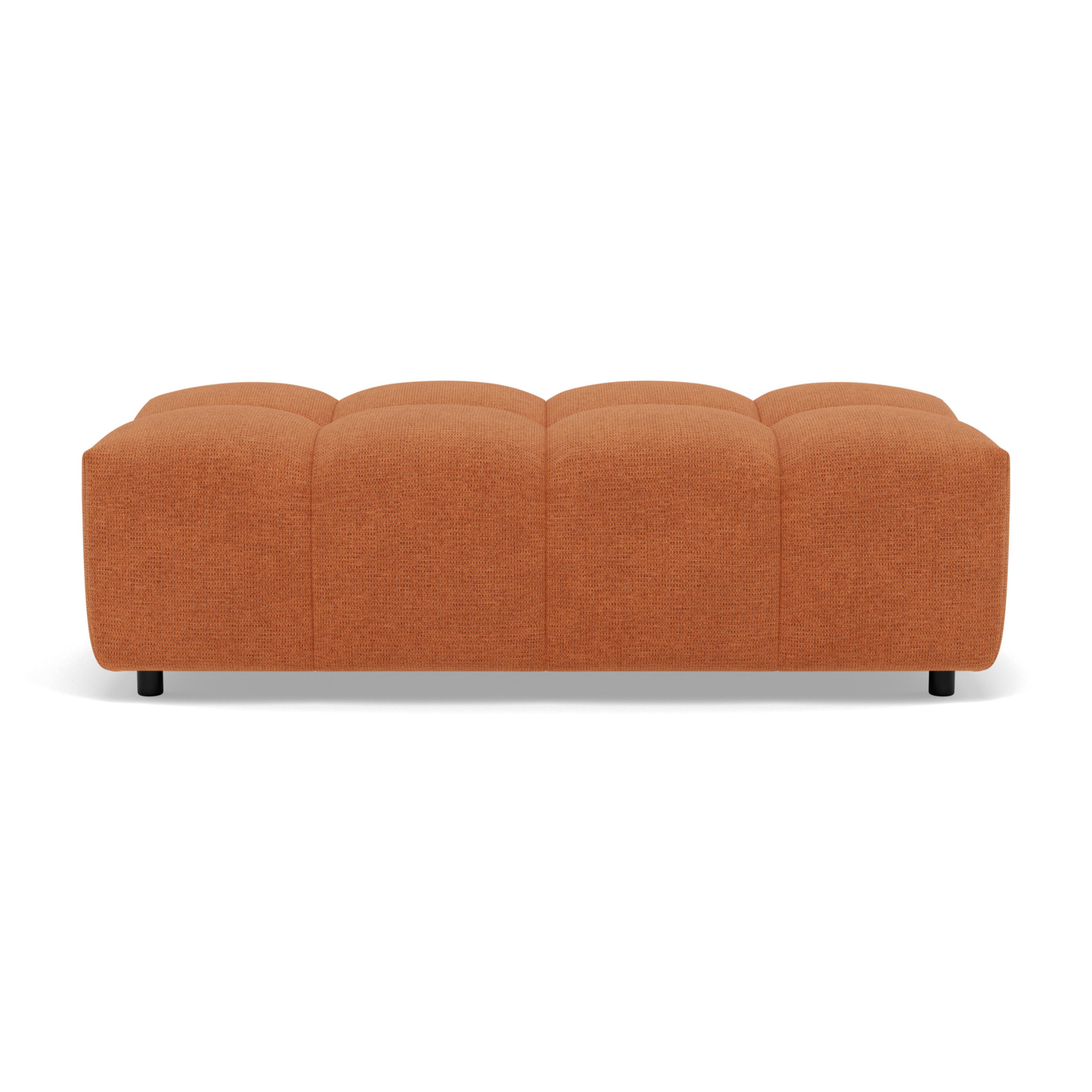 Adelaide - pouf en tissu texturé - Terracotta