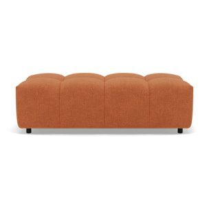 Adelaide - pouf en tissu texturé - Terracotta