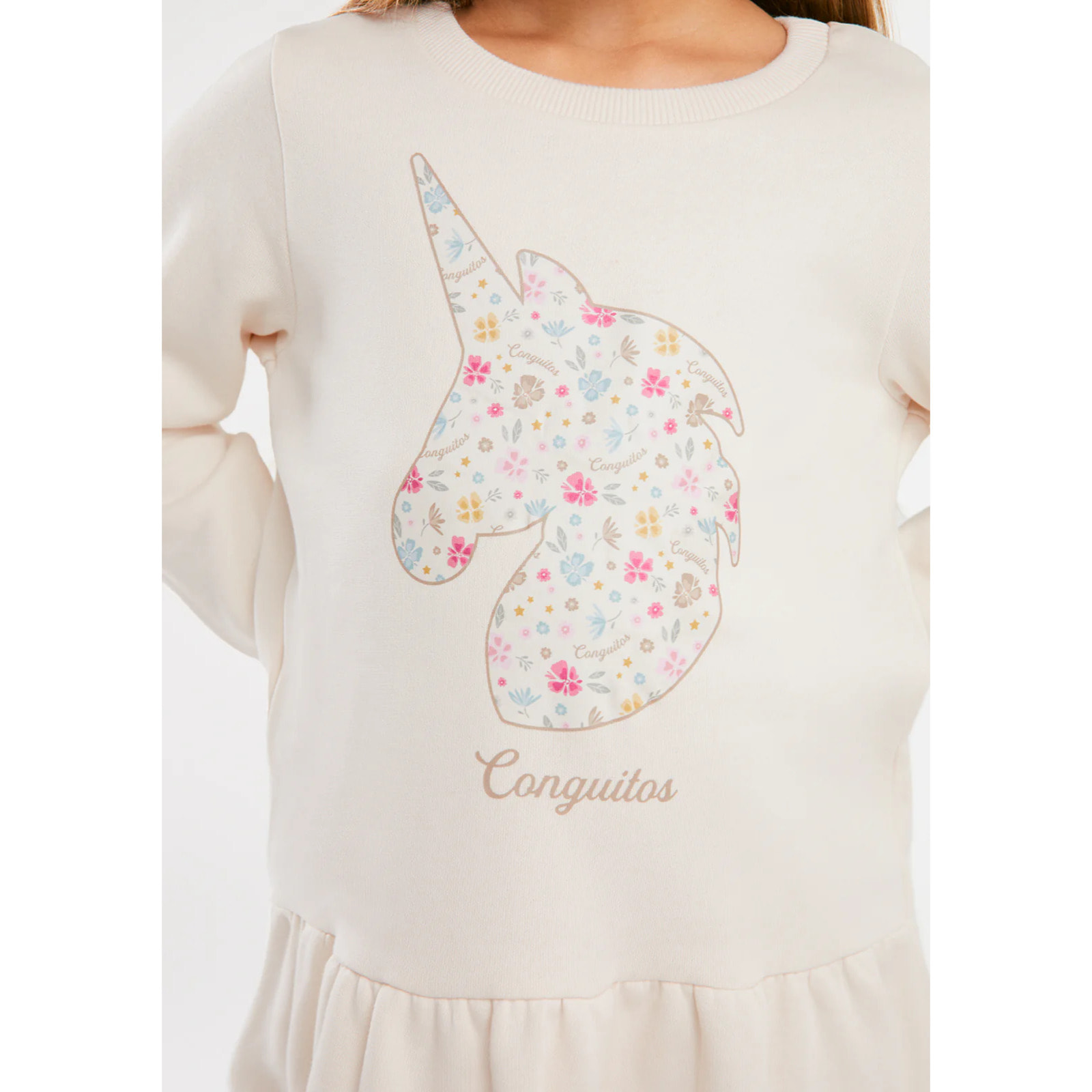 Vestido Estampado Flores Unicornio