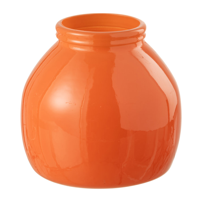J-Line vase - verre - orange - small - Ø 21 cm