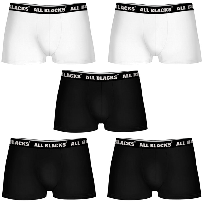 Pack 5 calzoncillos boxer ALL BLACKS para hombre en varios colores