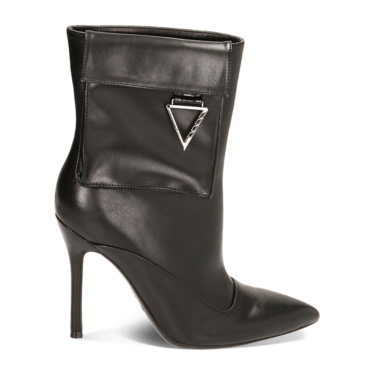 Stivaletti cargo neri, tacco 10,5 cm