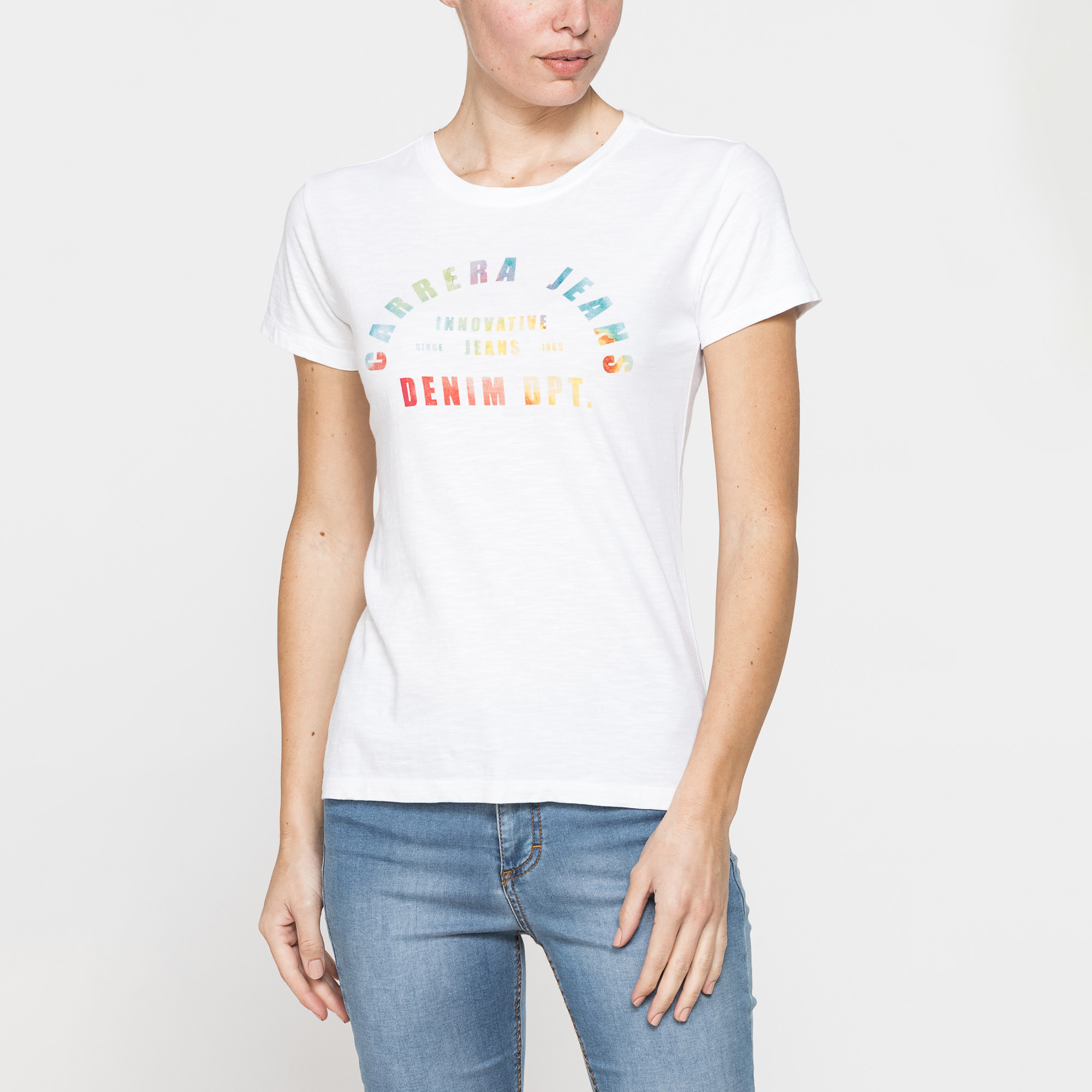 T-SHIRT IN JERSEY SLUB CON STAMPA