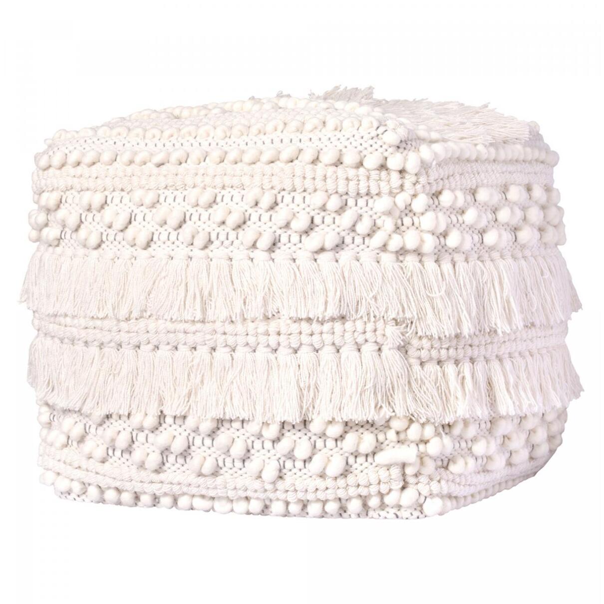 Tabouret HAJE Partiellement fabriqué à la main en Laine