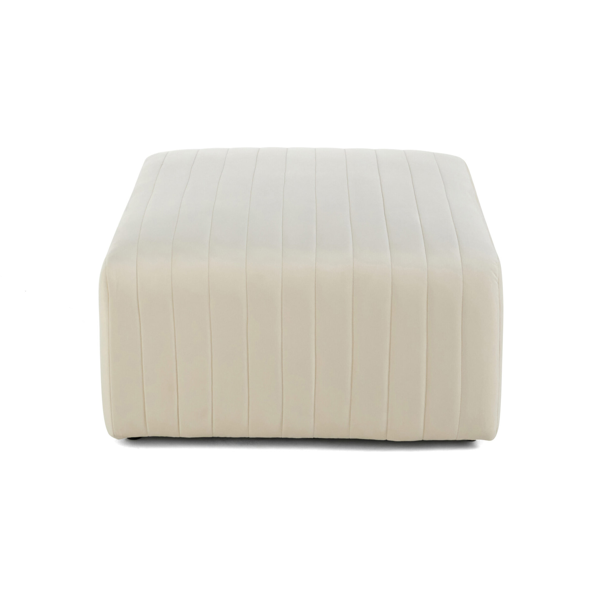Nova - pouf modulable - en velours - Beige