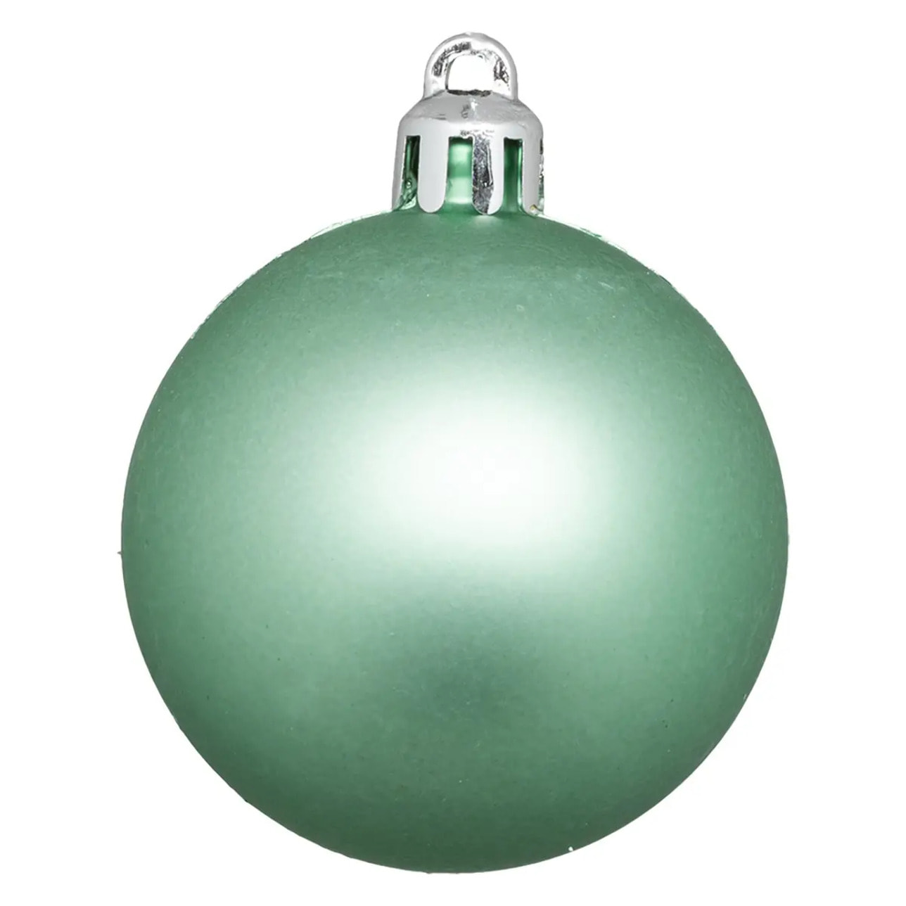 Boule de Noël plastique 50mm x5 vert amande
