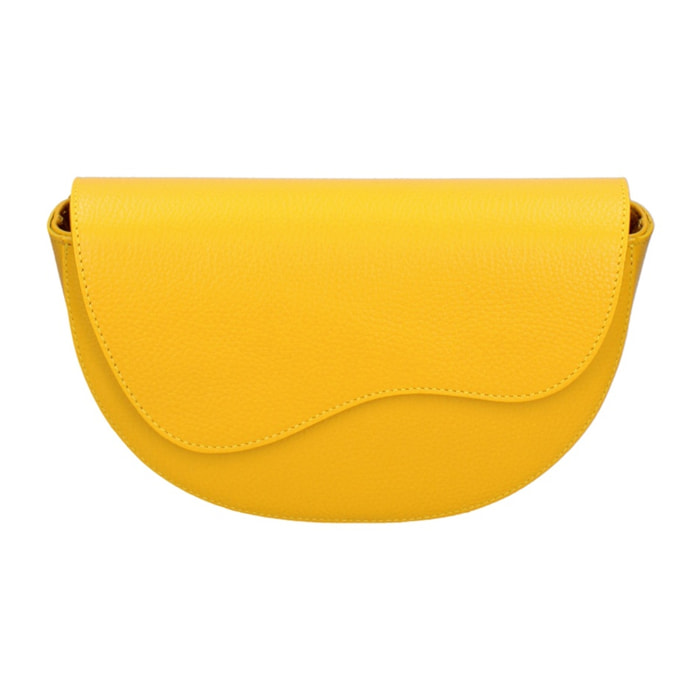 Marsupio da donna in vera pelle - Modello False - Made in Italy - 25.0 x 15.0 x 9.0 cm