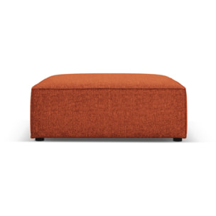 Pouf "Arendal" en chenille terracotta