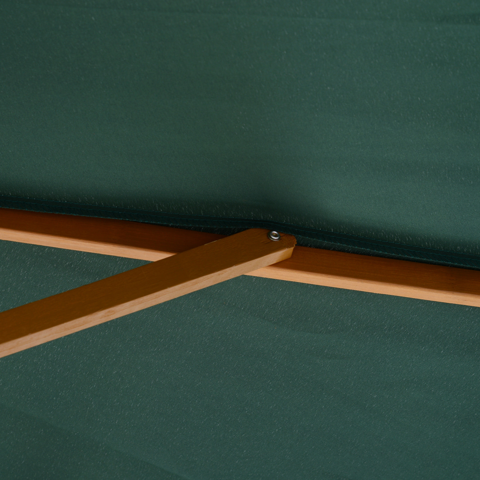 Sombrilla para Playa de Poliéster Madera 2,45x3m Verde