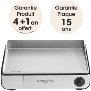 Plancha électrique LAGRANGE Pro 50M noir à poser, 50x40 cm + kit d'accessoires