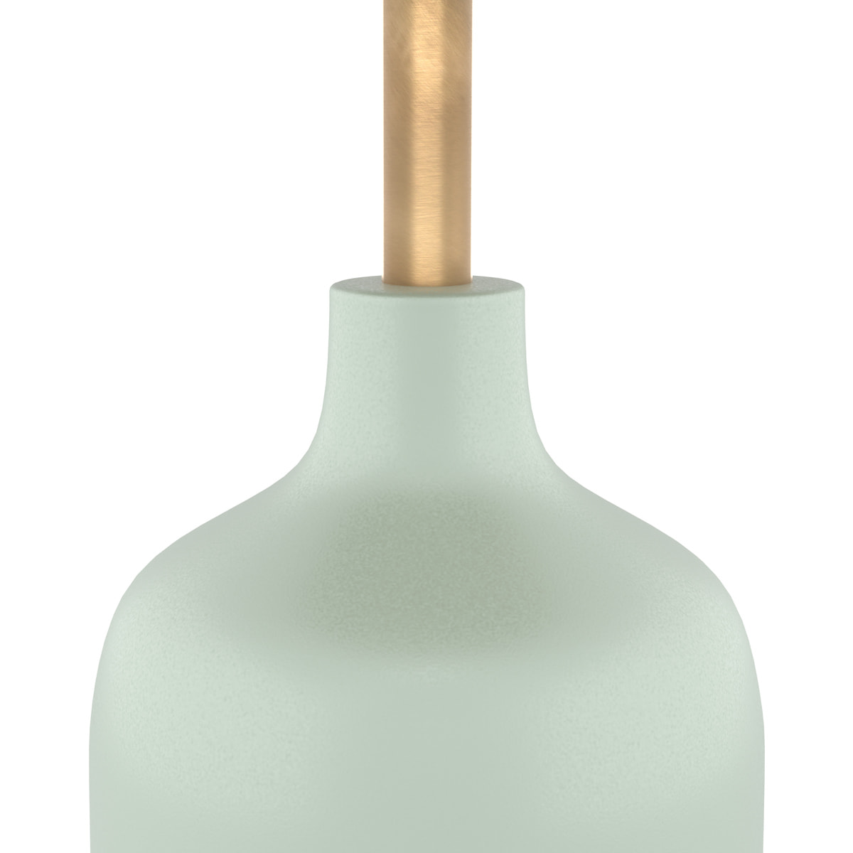 Table d'appoint ronde en métal  vert d'eau et laiton D40 cm - Lyne