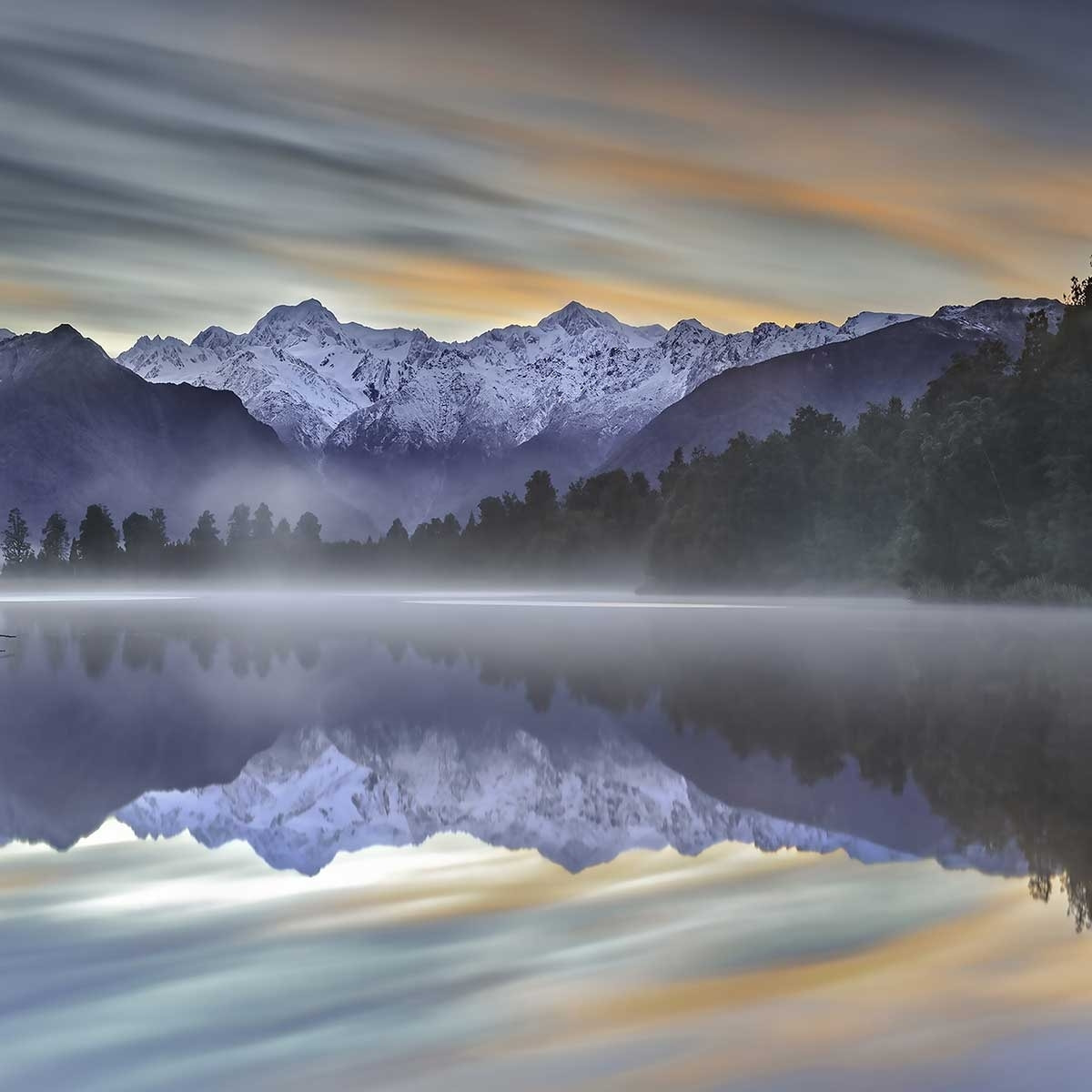 Tableau matin enneigé Toile imprimée