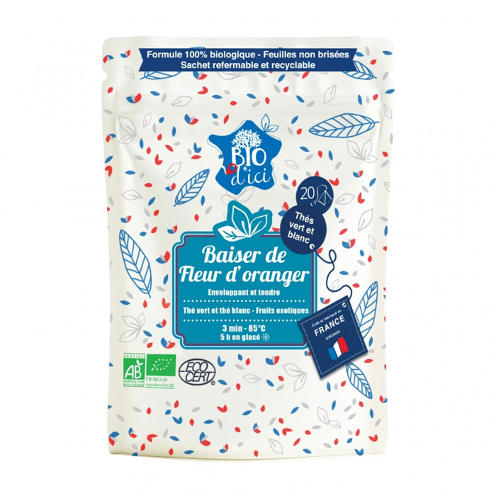Thé blanc Bio Baiser de Fleurs d'Oranger - Infusettes 20x1,8g