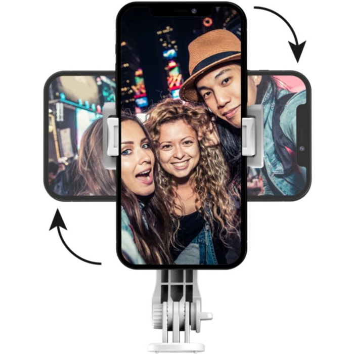 Perche à selfie TNB Bluetooth 2 en 1 avec LED blanc