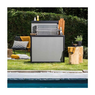 Barbecue charbon FORGE ADOUR 961.66 inox encastrable 57 cm